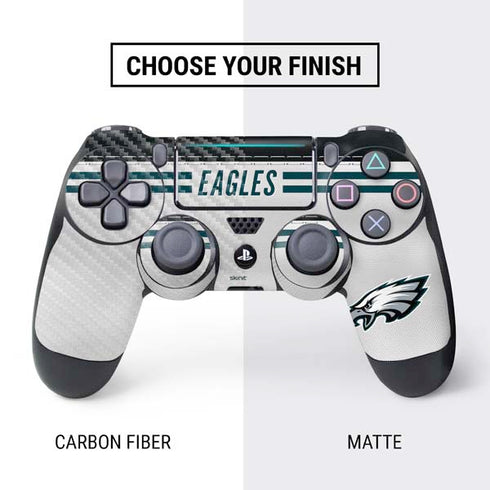 NFL Philadelphia Eagles White Striped PS4 Slim Bundle Skin